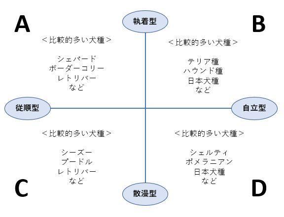 ４つに分かれる犬の気質とその飼い方