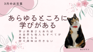 ウランちゃんのお言葉集【３月のお言葉】