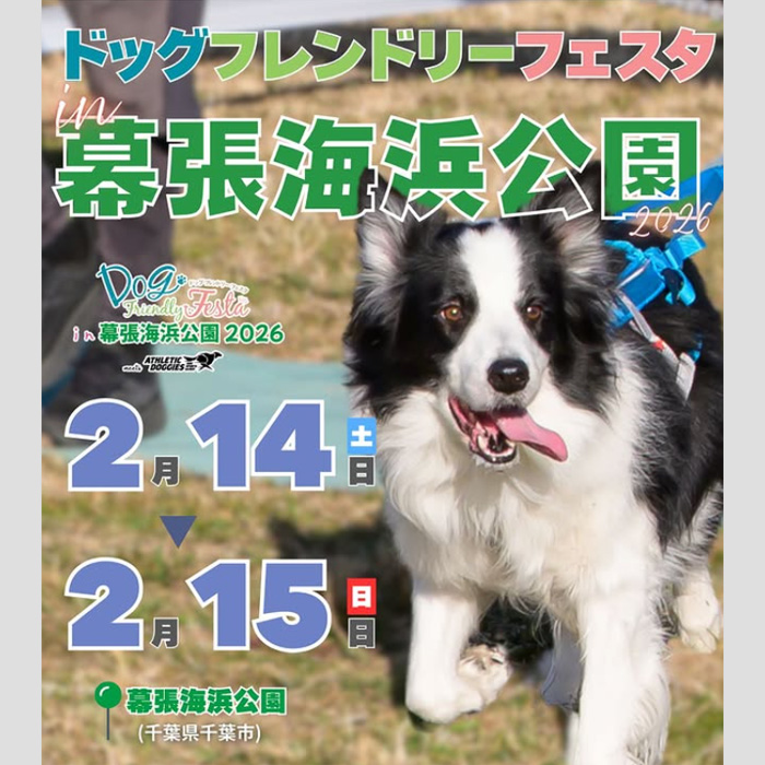 ドッグフレンドリーフェスタ in 幕張海浜公園 2026 meets アスレチックドギーズ(千葉) ドッグフレンドリーフェスタ in 幕張海浜公園 2026 meets アスレチックドギーズ(千葉)