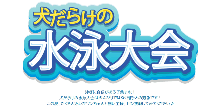 犬だらけの水泳大会（神奈川）